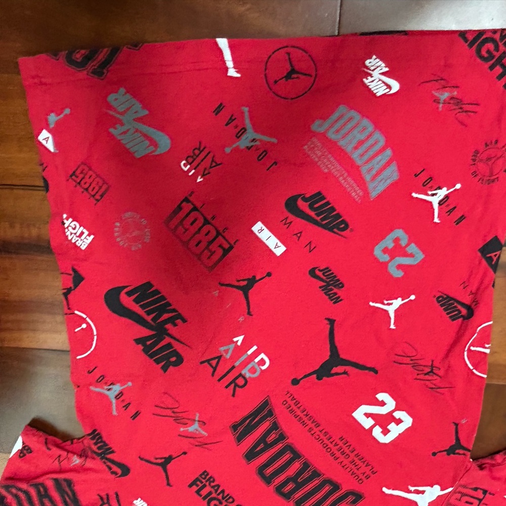 Nike Red Graphic Tee with Black and White Accents